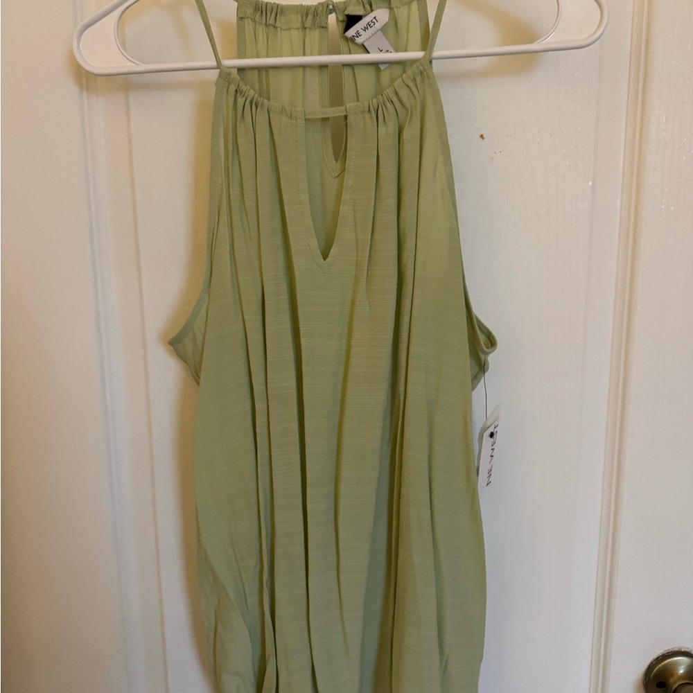Nine West Light Green Sleeveless Top